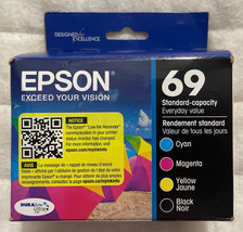 Epson 69 Black Cyan Magenta Yellow Ink Set T069120-BCS Genuine OEM Bulk Package - £29.12 GBP