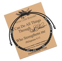 Philippians 4:13 Morse Code Bracelet Christian Gifts I - £41.50 GBP