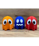 Pac-Man Ghost Figures Set of 3 Blinky Inky Clyde 3D Printed Retro Game D... - $24.49