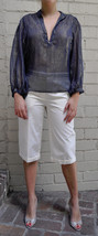 Alexander McQueen Cream Cotton Corduroy Crop Shorts Pants 42 Womens - £47.51 GBP