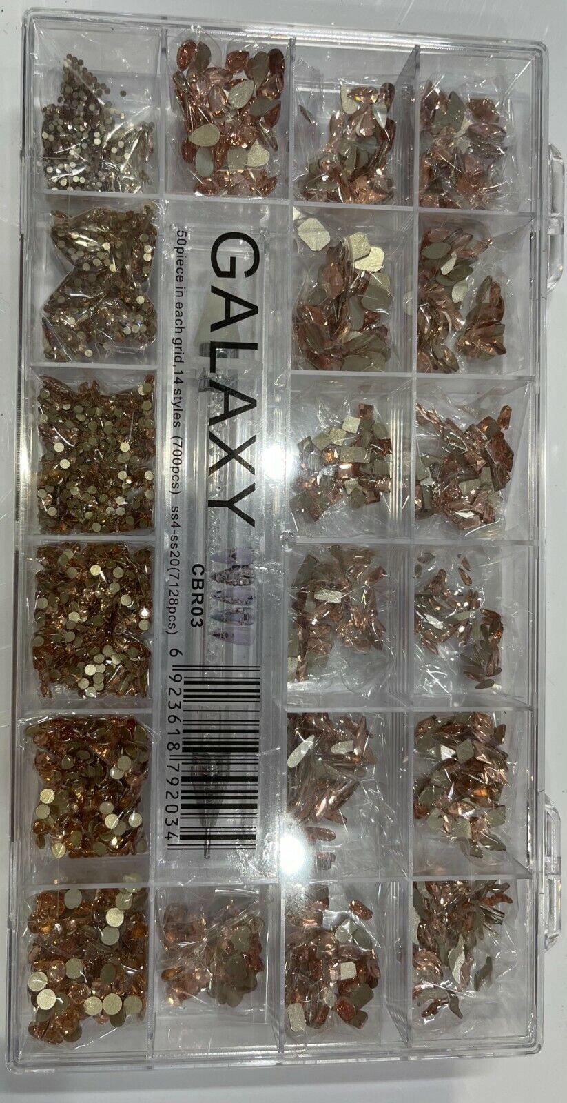 Galaxy Nail Art Rhinestones Flatback Crystal Multi Shapes Box Kit 7828 PCS Item image 7