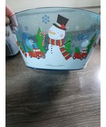 Blue Plastic Christmas Snowman Serving Bowl-Brand New-SHIPS N 24 HOURS - €11,77 EUR