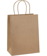 Gift Bags 8X4.25X10.5 100Pcs Brown Paper Gift Bags with Handles Bulk for... - $35.41