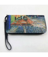 Vincent Van Gogh Art Cafe Terrace By Night Clutch Purse with Wrist Strap - $12.86
