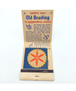 Old Reading Beer Giant Feature Matchbook Hex Sign Pennsylvania Dutch Rea... - £11.35 GBP