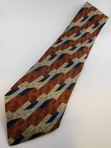 Bolgheri 100% Silk Tie Copper Brick Sage &amp; Black Made in Italy NWT was $65 - $376.73 MXN