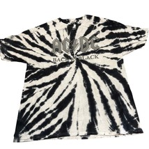 Merch Traffic AC/DC Back in Black Tie Dye Graphic Tee Shirt Size Large New - $370.68 MXN
