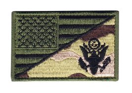 Army USA Flag Embroidered 3 X 2 Patch (ARM3) - £5.39 GBP