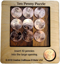 10 Penny Puzzle A Circle Packing Problem Ten Mint Pennies NEW - £12.86 GBP