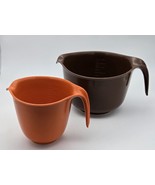 Rubbermaid Mixing Bowls Set 2 Vintage 1970s Earth Tones 6 Cup 3 Qt Kitchen - $423.31 MXN