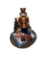 Walmart Christmas Jar Candle Topper Nutcracker Tin Soldier w Toys Resin ... - £10.61 GBP
