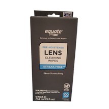 EQUATE Lens Cleaning 100 Wipes Eye Glasses Computer Optical Lense Cleaner - £9.29 GBP