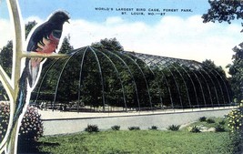 1954 &quot;World&#39;s Largest Bird Cage&quot;, Forest Park, St. Louis, Missouri - £6.23 GBP