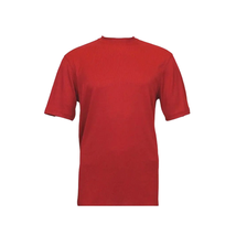Men Dressy T-Shirt Log-In Uomo Soft Crew Neck Silky Short Sleeves 218 Red image 2