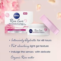 Nivea Rose Care 24hr Moisturizing Face Gel Cream With Rose Water 2 x 50ml Packs - £26.11 GBP