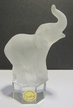 Goebel Frosted Lead Crystal Elephant Figurine Paperweight - $26.27
