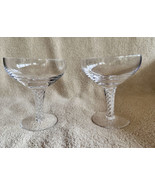 Vintage Pair Stuart Crystal Iona/Ariel Air Twist Stem Champagne Glasses ... - £39.90 GBP