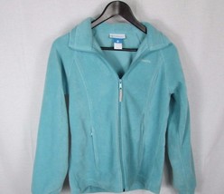 Girls Columbia full zip fleece  jacket 14-16  blue-green - $9.89