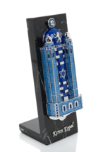 Keren Kopal Hand made Blue mezuzah Decorated with Austrian Crystals - $64.80