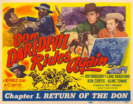 Don Daredevil Rides Again, 12 Chapter Serial, 1939 - £15.79 GBP