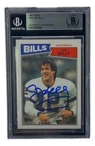 Jim KELLY Firmado 1987 Topps #362 Buffalo Cuentas Rookie Fútbol Tarjeta Bas - £155.10 GBP