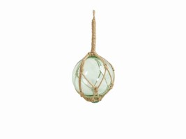 [Pack Of 2] Seafoam Green Japanese Glass Ball Fishing Float With Brown Nettin... - £57.49 GBP