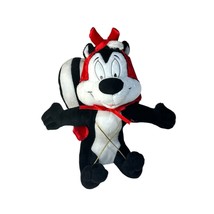 Looney Tunes Pepe Le Pew 9&quot; Skunk Plush Red Devil Cape Russel Stover New - $17.64