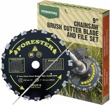 Forester Brush Cutter Blades And File Set - Trimmer Chainsaw Tooth Saw B... - $54.68 CAD