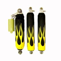 Can Am Outlander Bombardier Yellow Flame Black ATV Shock Cover #M202171 - $34.90