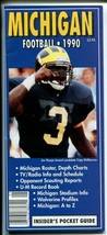 Michigan NCAA Insiders Pocket Guide Football Team Info 1990-info-VG/FN - $31.53