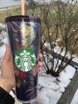 New Starbucks Fall 2021 Rising Floral 24oz Cold Cup Tumbler Multicolor Lid Straw - $53.35