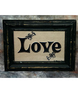 Love Sign in Distressed Shabby Black Frame 4x6 - £6.35 GBP