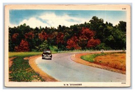 Generic Scenic Greetings Misprint Country Road Greenville NH LInen Postcard R27 - £5.31 GBP