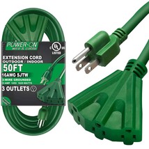 Kasonic 50 Ft Extension Cord With 3 Outlets, Ul Listed 16/3 Sjtw 3-Wire ... - $53.99