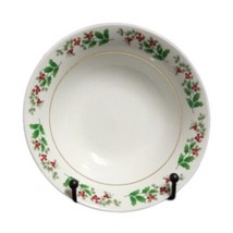 Gibson Everyday CHRISTMAS CHARM  4- Cereal Bowls 6 ¼” D Holly Berry Char... - £33.23 GBP