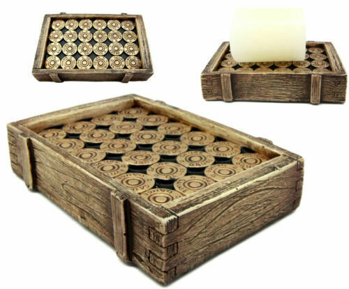 Ebros Shotgun Shells Ammo Crate Hunting Outdoor Lovers Soap Dish Holder 5"L