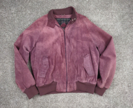 Authentic Imports Inc Leather Jacket Women Sz 10 Purple Suede Bomber Sca... - £26.73 GBP