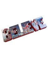 BELIEVE Christmas Spellout Santa Sleigh Reindeer Vintage Look St Nichola... - $290.41 MXN