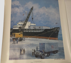 $125 Judith-Ann Saks Signed Container Revolution Port Houston Vintage 70s Poster - £116.17 GBP
