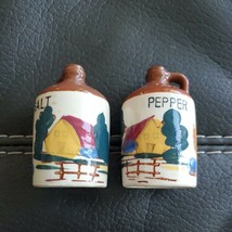 Vintage Ceramic Salt Pepper Shakers Moonshine Jug Chicken house Country ... - £12.80 GBP