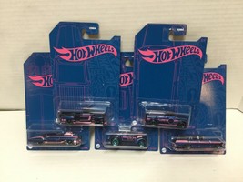 2022 Hot Wheels 54th Anniversary Satin Blue and Pink Set of 5 ~ FREE SHIP - £15.50 GBP