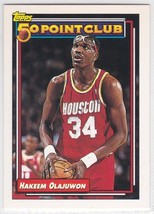 M) 1992-93 Topps Basketball Trading Card - Hakeem Olajuwon #214 - £1.54 GBP