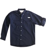 Columbia Distant Water PFG Omni-Shade  Long Sleeve Vented Navy Blue Shir... - €21,38 EUR