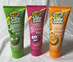 Crayola Silly Scents Finger Paint Bathtub Soap Green Apple, Orange Bubble Gum - £10.45 GBP