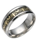 Spiderman Ring Silver Titanium Steel Black Carbon Fiber Promise Ring Band - £18.42 GBP
