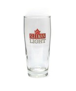 Sleeman Light Canadian Beer Drinking Glass Maple Leaf and Beaver Logo 14 oz - $11.85