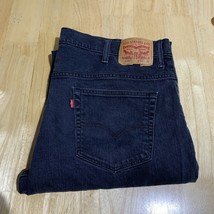 Levis 569 Jeans Men&#39;s 40x32 Black Loose Fit Straight Leg Stretch Denim - $22.54