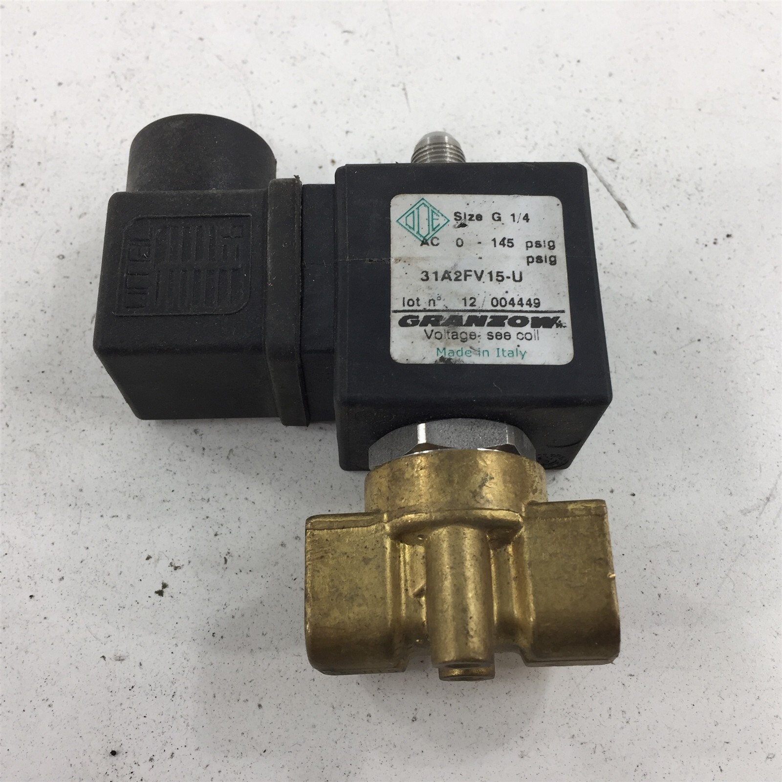 ODE Granzow 31A2FV15-U BDV08110AY Solenoid Valve Size G 1/4&quot; 0-145PSIG 1... - $79.99