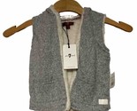 7 For All Mankind Hoodie Girls 12M Fuzzy Hooded Jacket Vest - $13.20