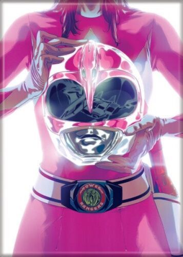 Mighty Morphin Power Rangers Pink Ranger Holding Helmet Refrigerator Mag... - $3.99